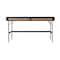 Armen Living Saratoga 2 Drawer Desk in Black Acacia with Rattan LCSRDEBL - alternate 1